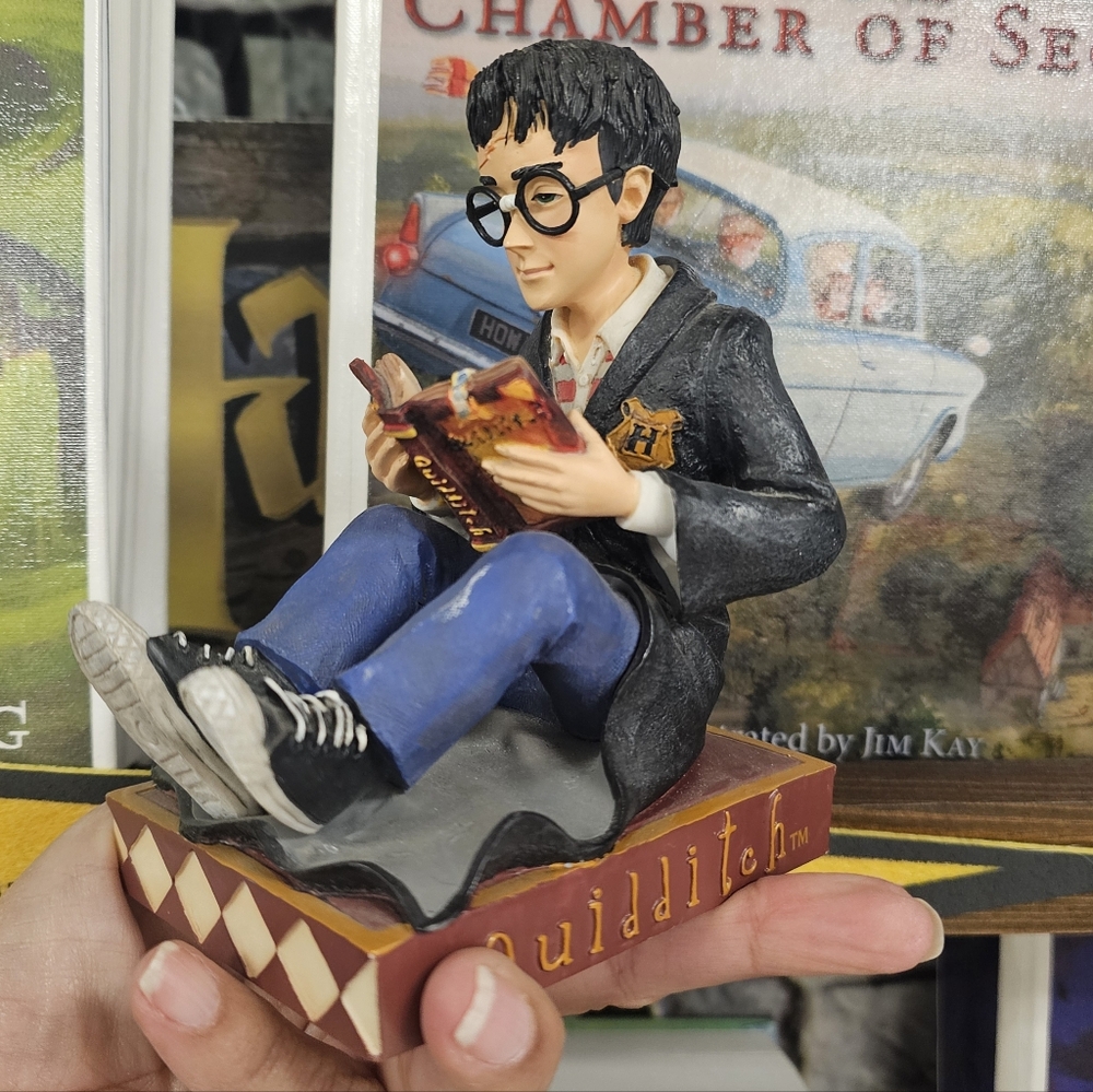 Harry Potter Bookend Figurine Harry Potter Reading Quidditch Book Collectible